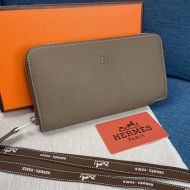 Hermes Azap Wallet Togo Leather Palladium Hardware In Marble