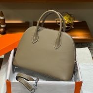 Hermes Bolide 25 Bag Epsom Leather Palladium Hardware In Khaki