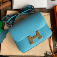 Hermes Constance Bag Epsom Leather Gold Hardware In Teal