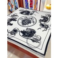 Hermes Ex-Libris Nano Shawl 140 In White