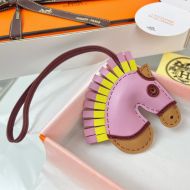 Hermes Geegee Charm Leather In Pink