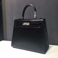 Hermes Kelly Bag Box Leather Gold Hardware In Black