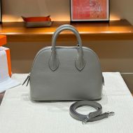 Hermes Mini Bolide Bag Chevre Leather Palladium Hardware In Marble