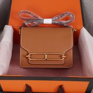 Hermes Roulis Bag Epsom Leather Gold Hardware In Brown