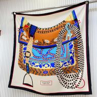 Hermes Silla De Gaucho Scarf 90 In White