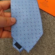 Hermes Time Keeper Tie In Blue