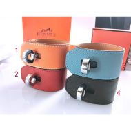 Hermes Turn-Lock Bracelets Box Calfskin Silver Hardware