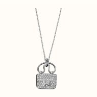 Hermes Constance Amulette Pendant Necklace In Silver