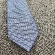 Hermes Crosslines Silk Tie In Sky Blue