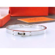 Hermes Kelly Bracelet In Silver