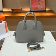 Hermes Mini Bolide Bag Chevre Leather Gold Hardware In Marble