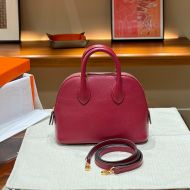 Hermes Mini Bolide Bag Chevre Leather Gold Hardware In Red