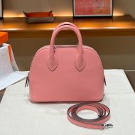 Hermes Mini Bolide Bag Chevre Leather Palladium Hardware In Pink