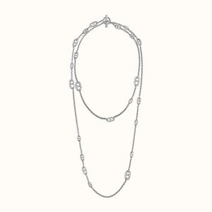 Hermes Farandole Long Necklace In Silver