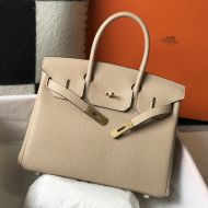 Hermes Birkin Bag Togo Leather Gold Hardware In Apricot