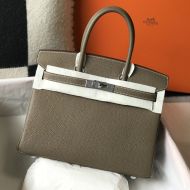 Hermes Birkin Bag Togo Leather Palladium Hardware In Coffee