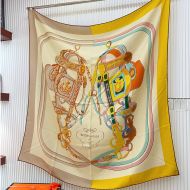 Hermes Brides De Gala Applique Pique Shawl 140 In Yellow