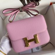 Hermes Constance Bag Epsom Leather Gold Hardware In Purple