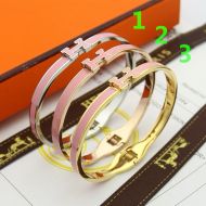 Hermes Narrow Clic H Bracelet In Pink