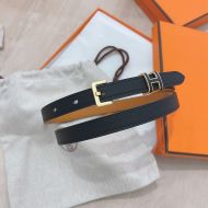 Hermes Pop H 15 Belt Epsom Calfskin In Black/Gold