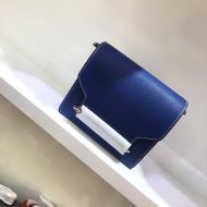 Hermes Roulis Bag Epsom Leather Palladium Hardware In Blue