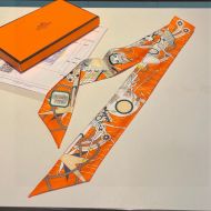 Hermes Scarf Odyssey Twilly In Orange