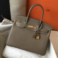 Hermes Birkin Bag Togo Leather Gold Hardware In Coffee