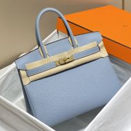 Hermes Birkin Bag Togo Leather Gold Hardware In Sky Blue