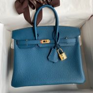 Hermes Birkin Bag Togo Leather Gold Hardware In Teal