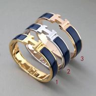 Hermes Small Clic H Bracelet In Navy Blue