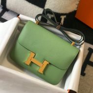 Hermes Constance Bag Epsom Leather Gold Hardware In Mint Green