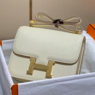 Hermes Constance Bag Epsom Leather Gold Hardware In White