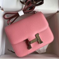 Hermes Constance Bag Epsom Leather Palladium Hardware In Cherry