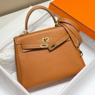 Hermes Kelly Bag Togo Leather Gold Hardware In Brown