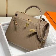 Hermes Kelly Bag Togo Leather Gold Hardware In Khaki