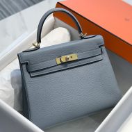 Hermes Kelly Bag Togo Leather Gold Hardware In Sky Blue