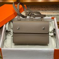 Hermes Hermesnap Wallet Epsom Leather Palladium Hardware In Khaki