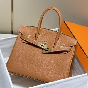 Hermes Birkin Bag Togo Leather Gold Hardware In Brown