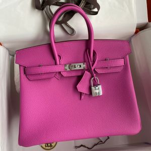 Hermes Birkin Bag Togo Leather Palladium Hardware In Rose