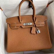 Hermes Birkin Bag Togo Leather Palladium Hardware In Brown