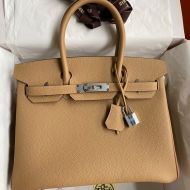 Hermes Birkin Bag Togo Leather Palladium Hardware In Chai