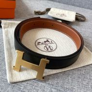 Hermes Constance H 25 Reversible Belt Leather In Black/Brown