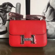 Hermes Constance Bag Epsom Leather Palladium Hardware In Red