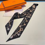 Hermes Les Cles A Pois Twilly In Black