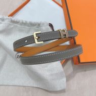 Hermes Pop H 15 Belt Epsom Calfskin In Grey/Gold