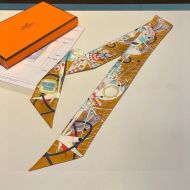 Hermes Scarf Odyssey Twilly In Brown