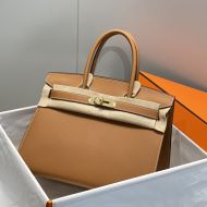 Hermes Birkin Bag Epsom Leather Gold Hardware In Brown