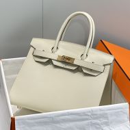 Hermes Birkin Bag Epsom Leather Gold Hardware In White
