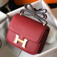 Hermes Constance Bag Epsom Leather Gold Hardware In Burgundy