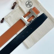 Hermes Constance H 38 Reversible Belt Leather In Brown/Black